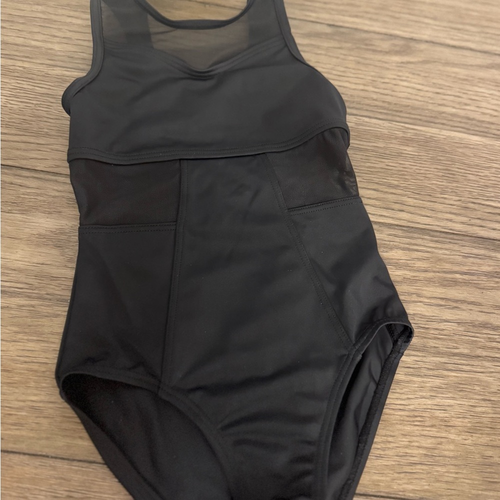 Black Mesh Leotard Child